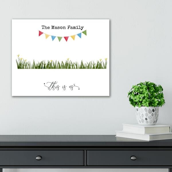 Our Family Wellington Boots Canvas Print